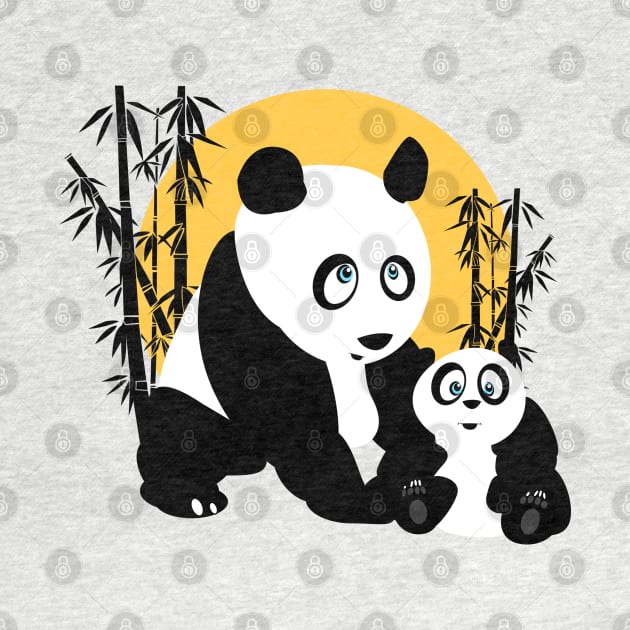 Pandas - Father & Son by adamzworld